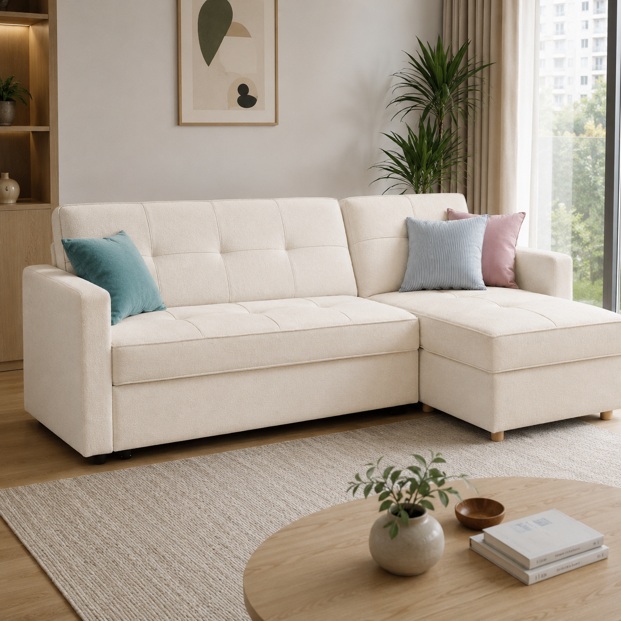 Seldrin Fabric Sofa Bed (Water Repellent & Pet Friendly)