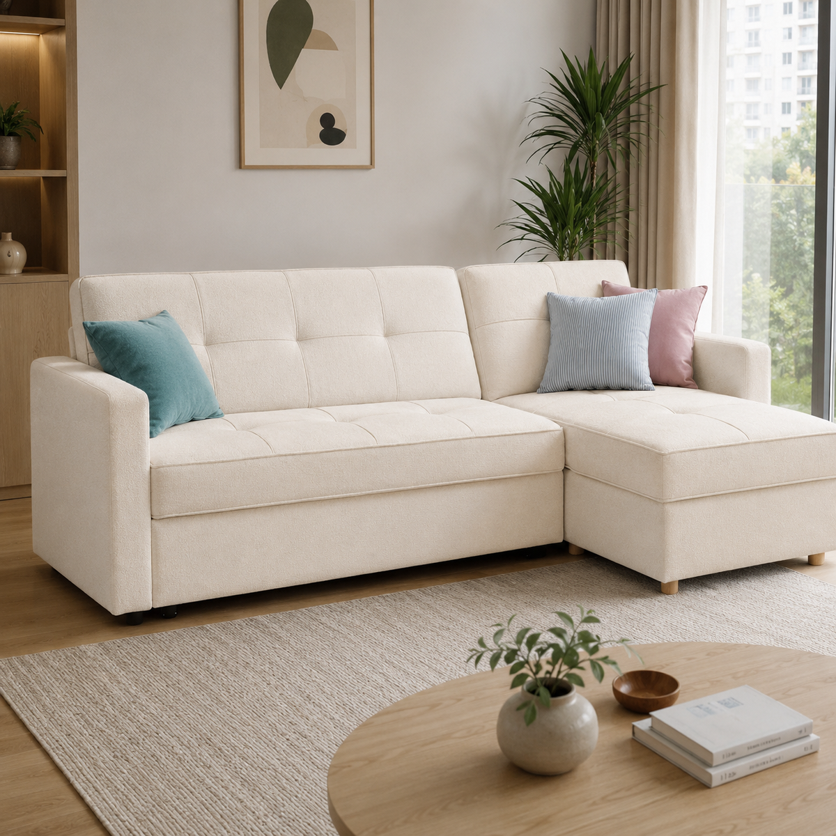 Seldrin Fabric Sofa Bed (Water Repellent & Pet Friendly)