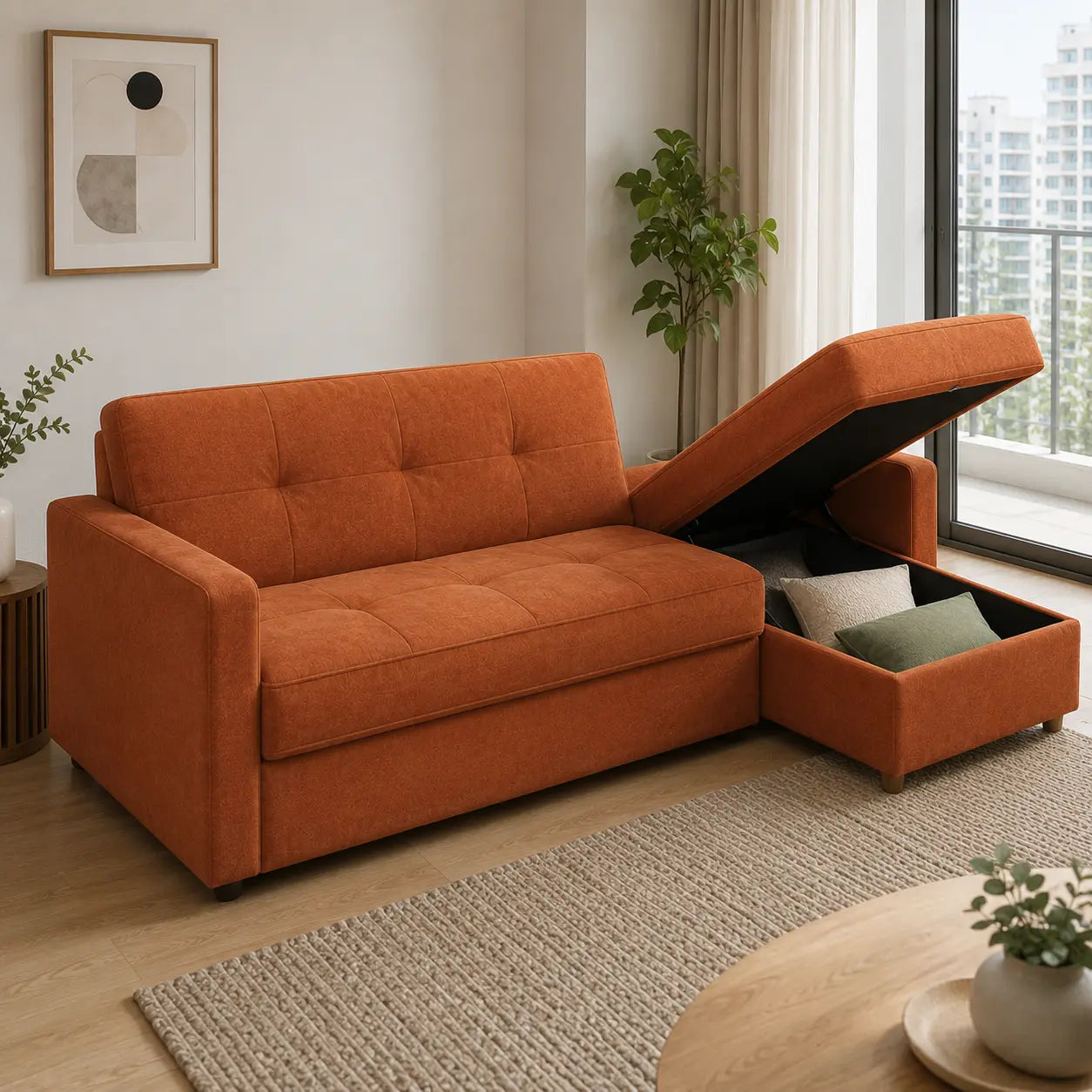 Seldrin Fabric Sofa Bed (Water Repellent & Pet Friendly)