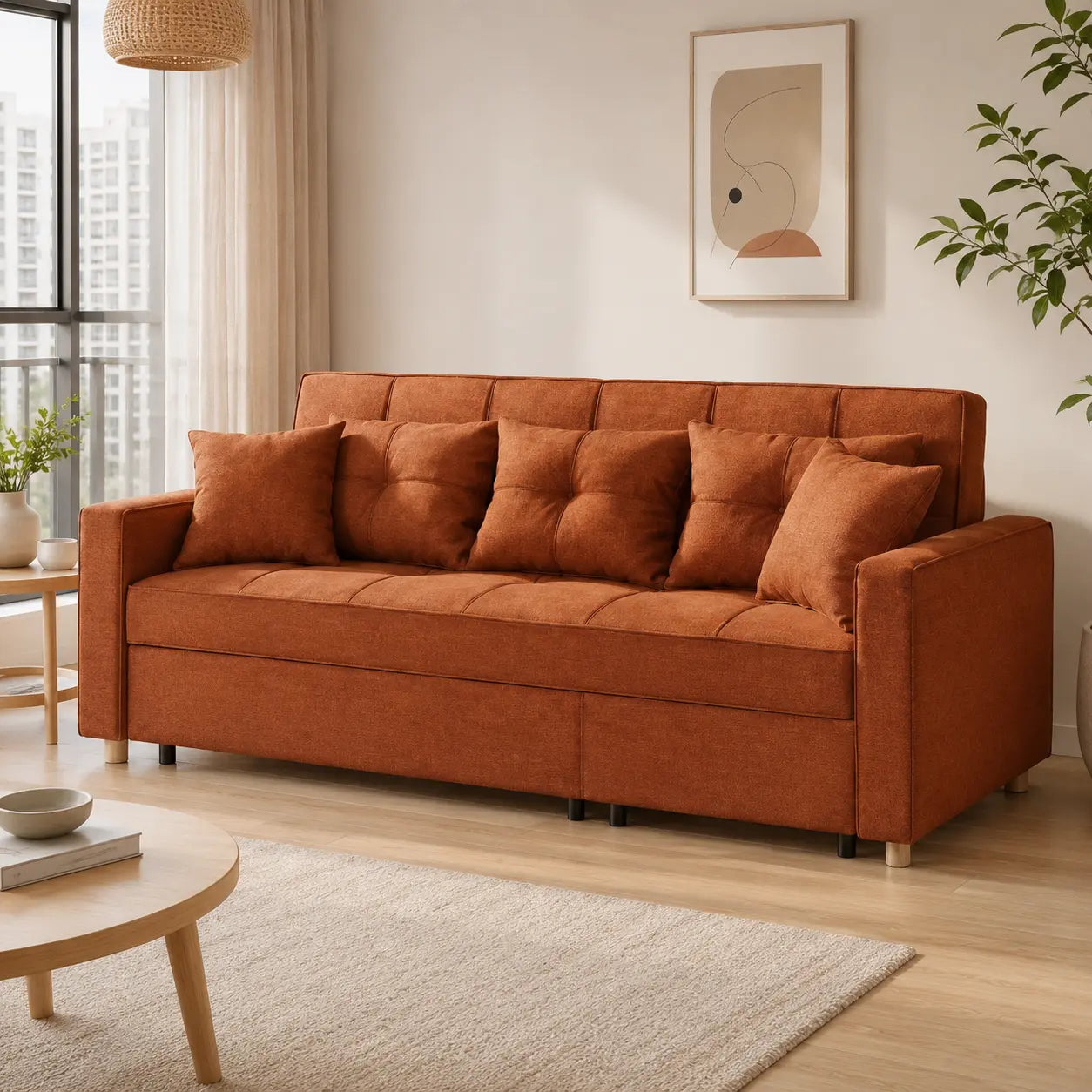 Javero Fabric Sofa Bed (Water Repellent &amp; Pet Friendly)