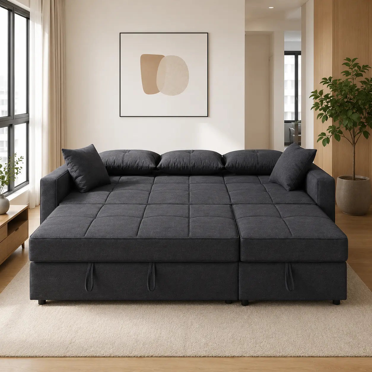 Javero Fabric Sofa Bed (Water Repellent &amp; Pet Friendly)