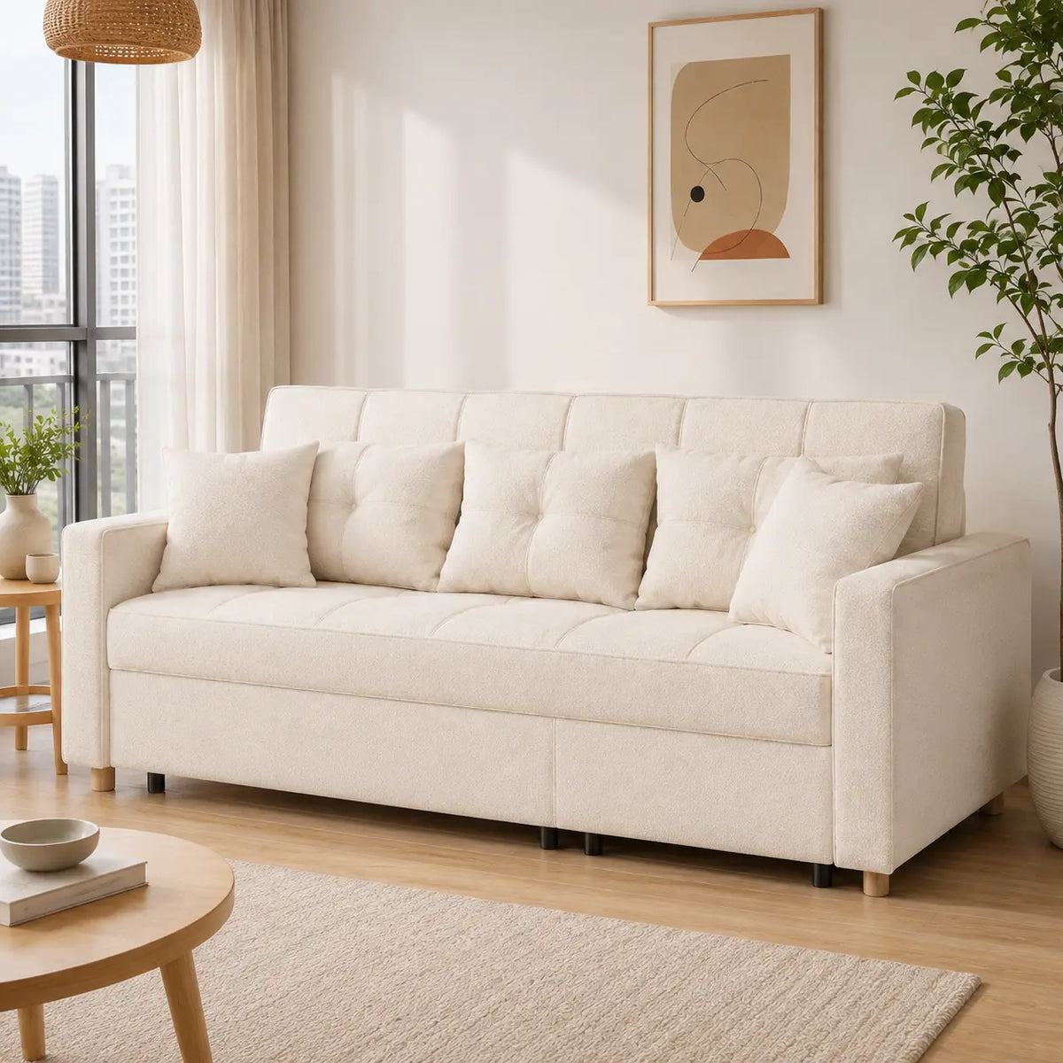 Javero Fabric Sofa Bed (Water Repellent &amp; Pet Friendly)