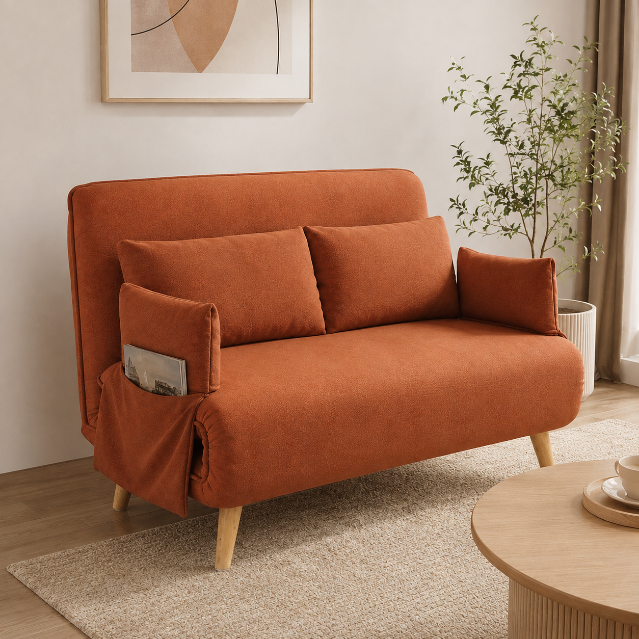 Quenric Fabric Sofa Bed (Water Repellent & Pet Friendly)
