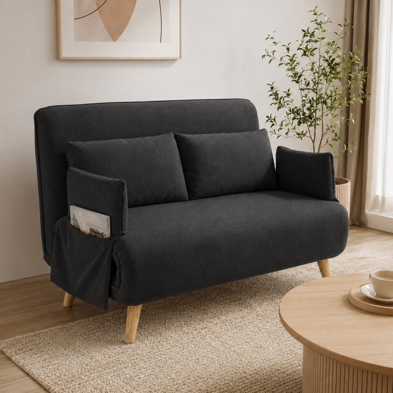 Quenric Fabric Sofa Bed (Water Repellent & Pet Friendly)