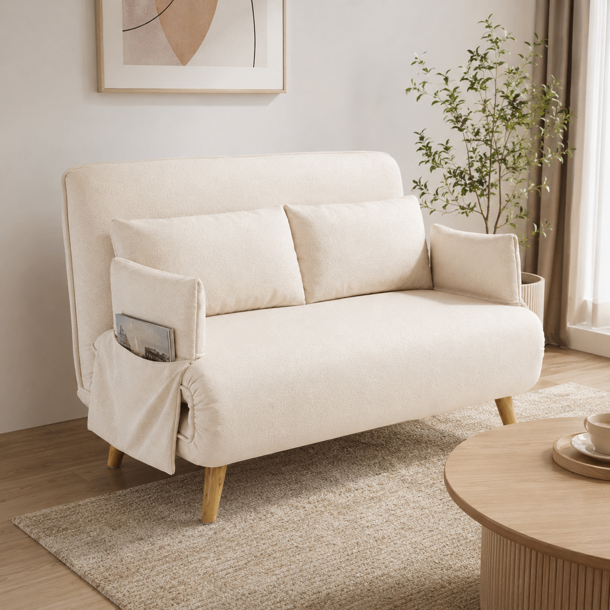 Quenric Fabric Sofa Bed (Water Repellent & Pet Friendly)