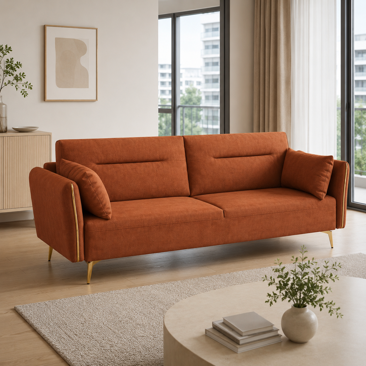 Ardelis Fabric Sofa Bed (Water Repellent & Pet Friendly)