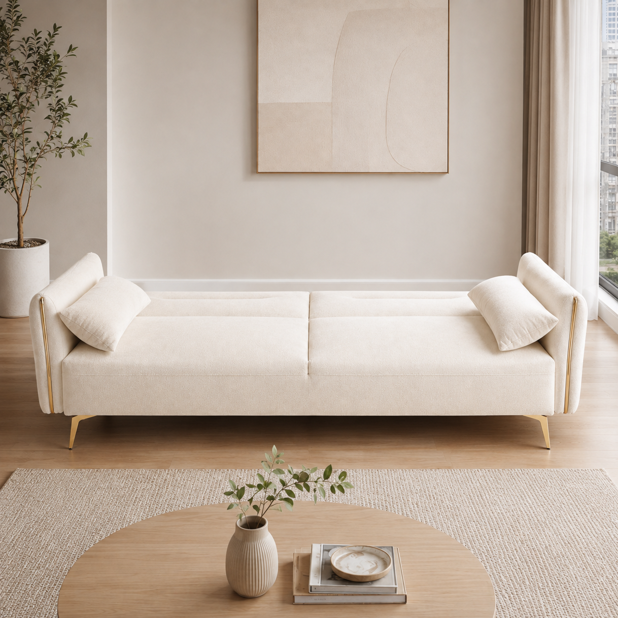 Ardelis Fabric Sofa Bed (Water Repellent & Pet Friendly)