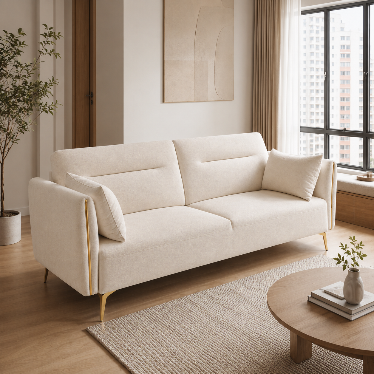 Ardelis Fabric Sofa Bed (Water Repellent & Pet Friendly)