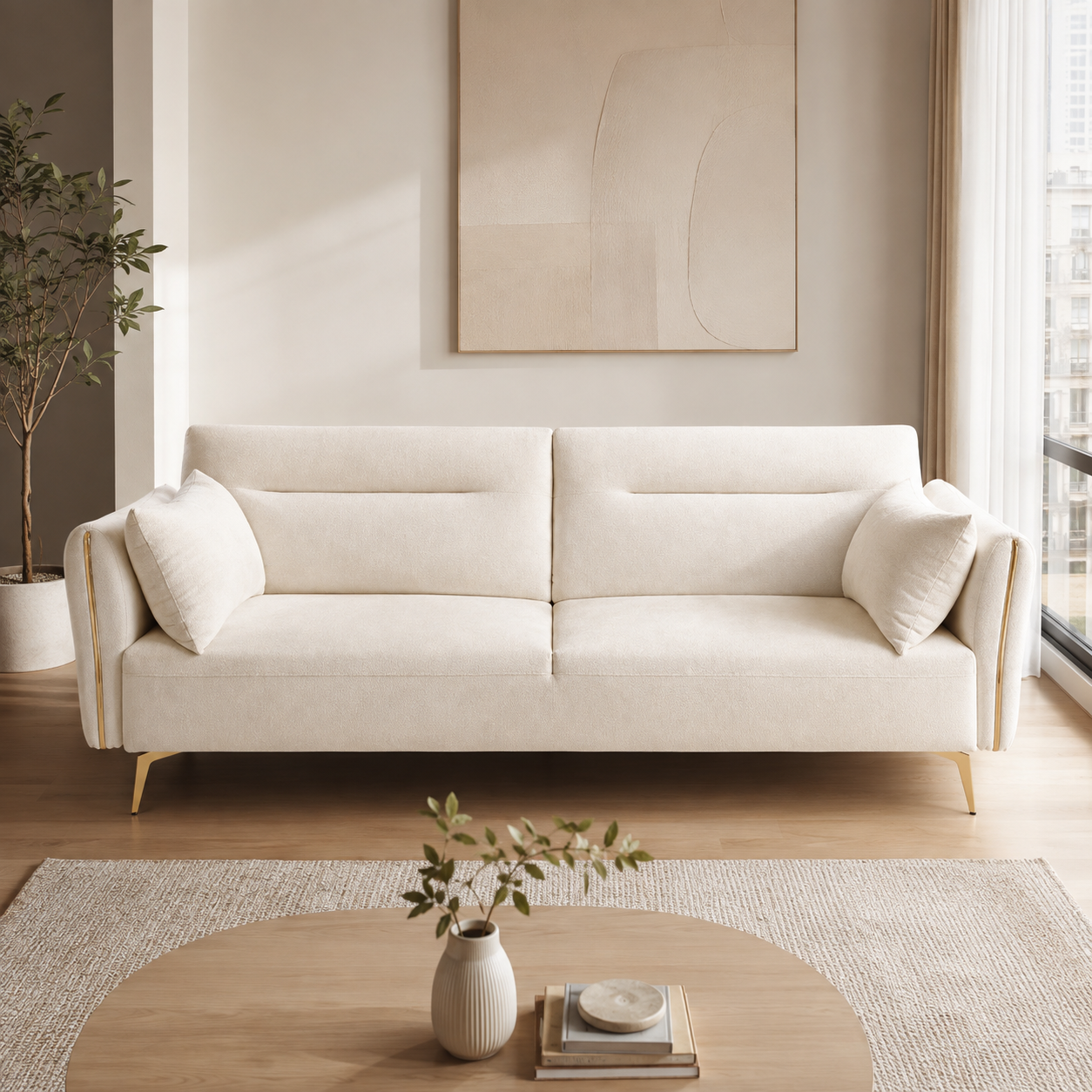 Ardelis Fabric Sofa Bed (Water Repellent & Pet Friendly)