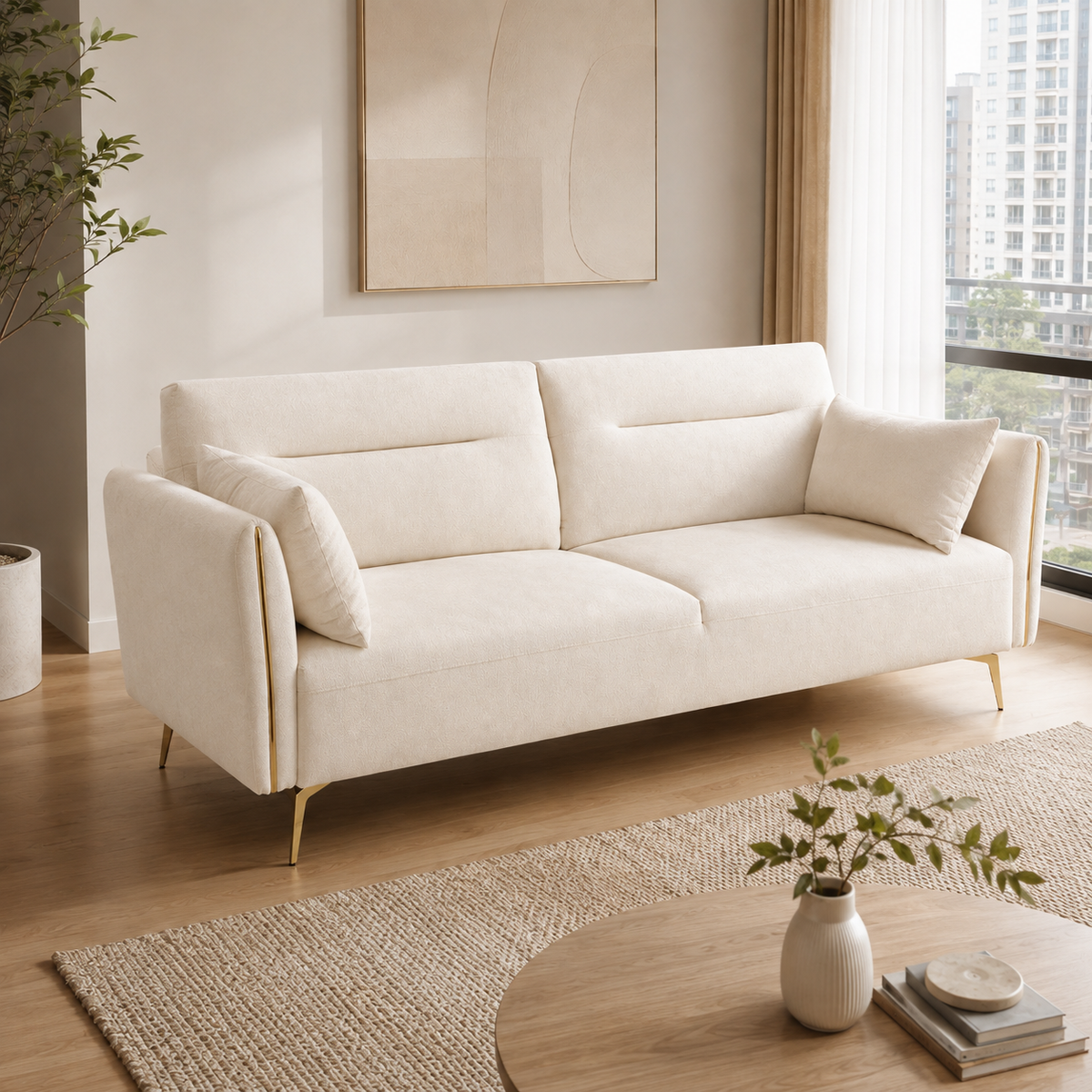 Ardelis Fabric Sofa Bed (Water Repellent & Pet Friendly)