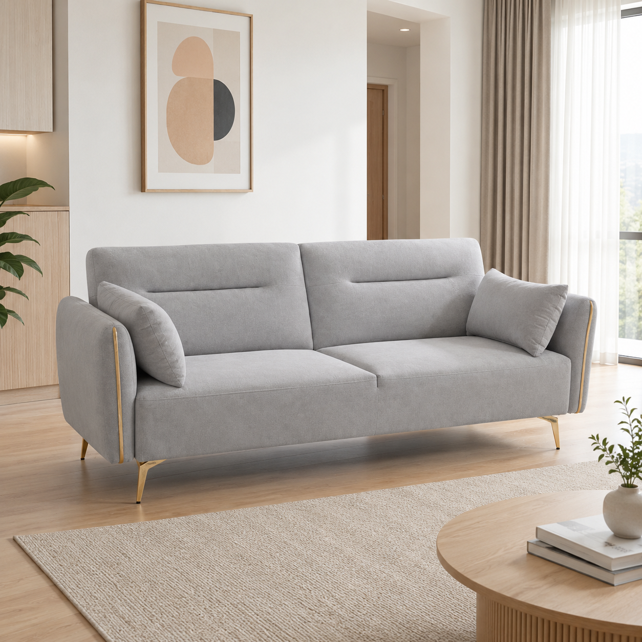 Ardelis Fabric Sofa Bed (Water Repellent & Pet Friendly)