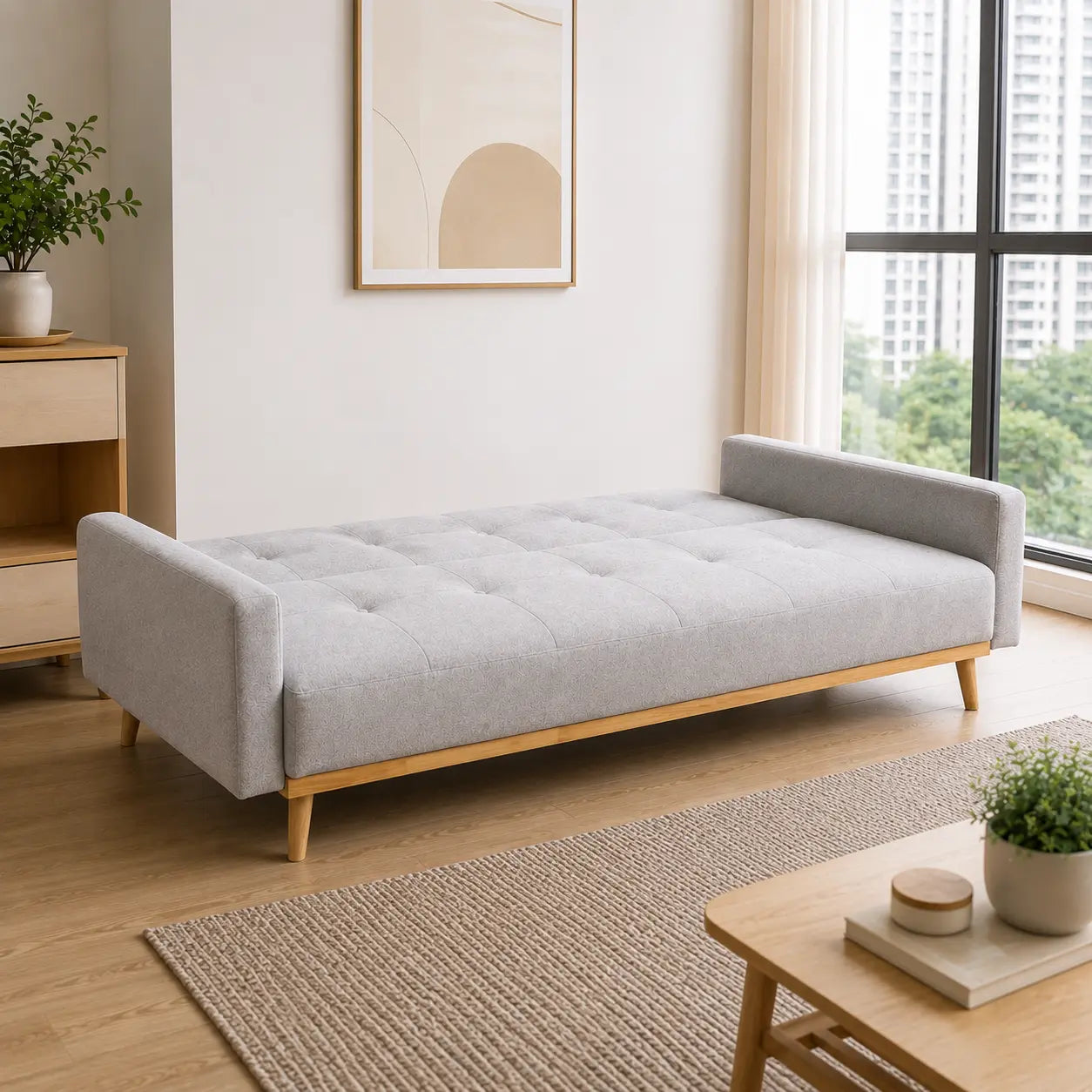 Belsaro Fabric Sofa Bed (Water Repellent & Pet Friendly)