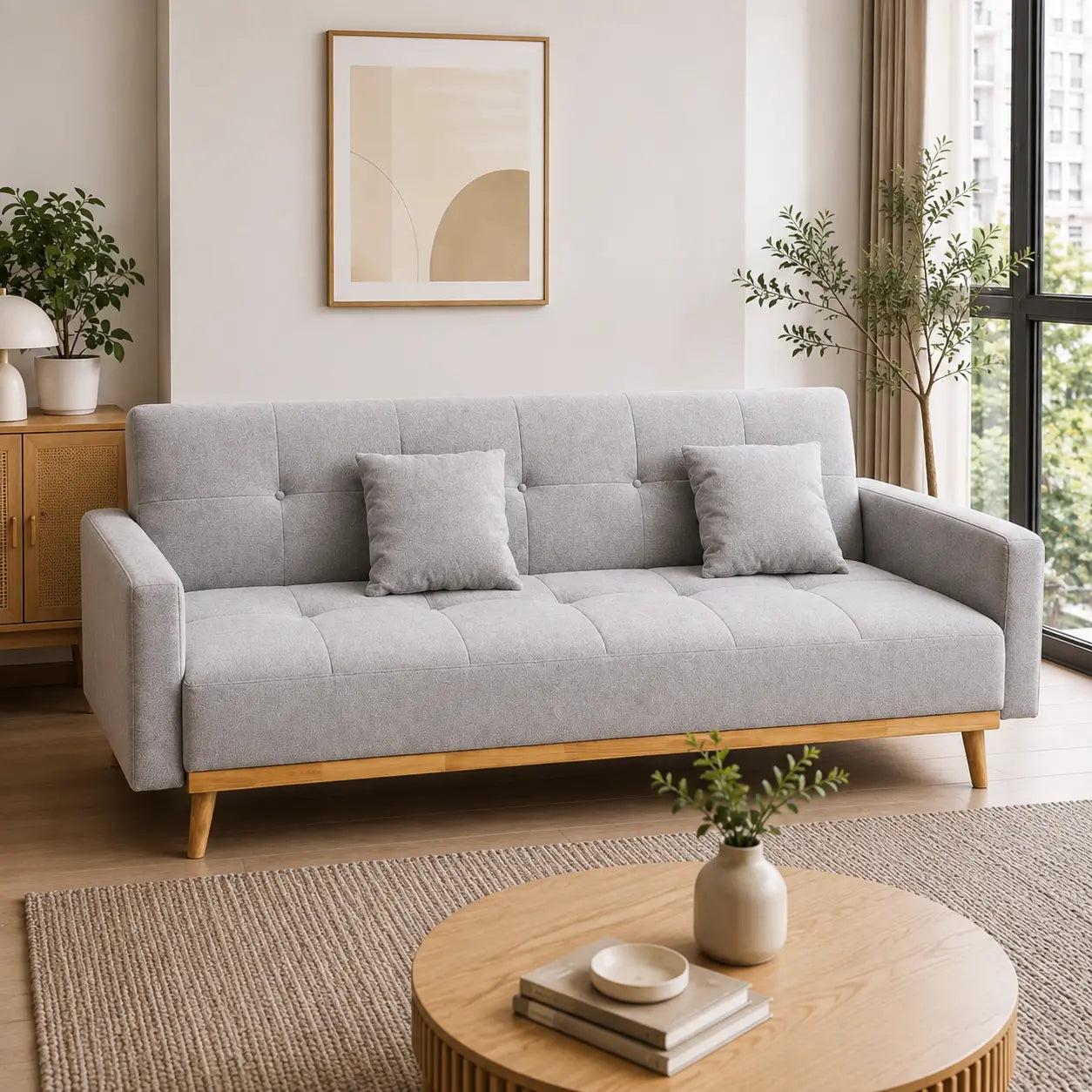 Belsaro Fabric Sofa Bed (Water Repellent & Pet Friendly)