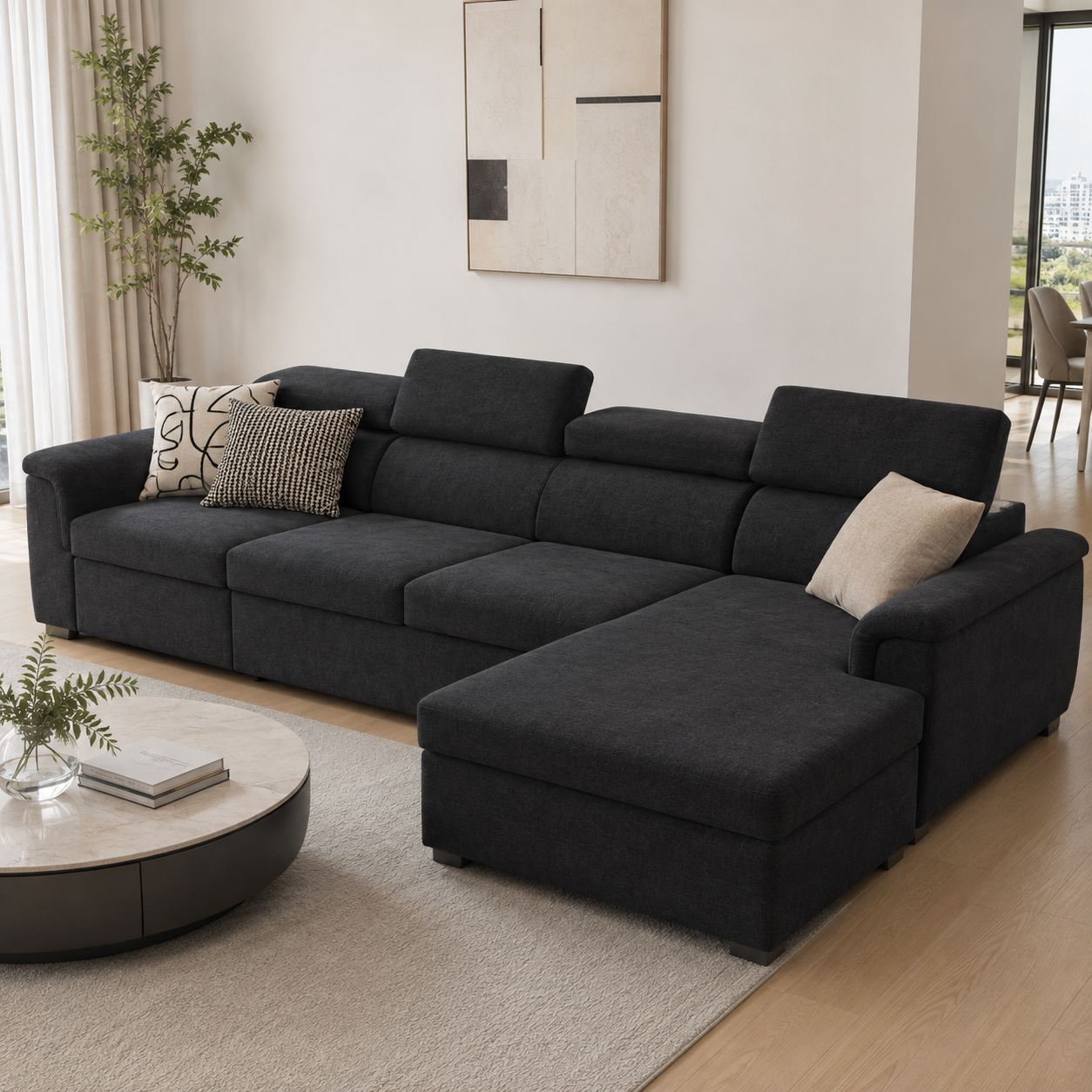Brenique Fabric Sofa Bed (Water Repellent & Pet Friendly)