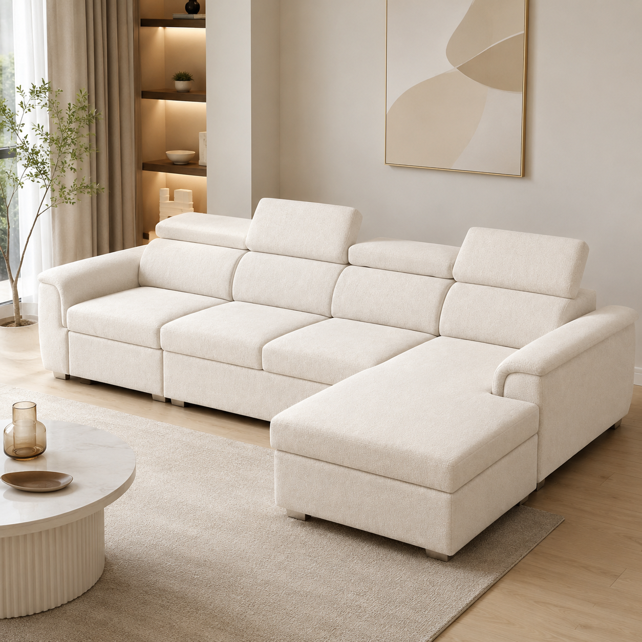 Brenique Fabric Sofa Bed (Water Repellent & Pet Friendly)