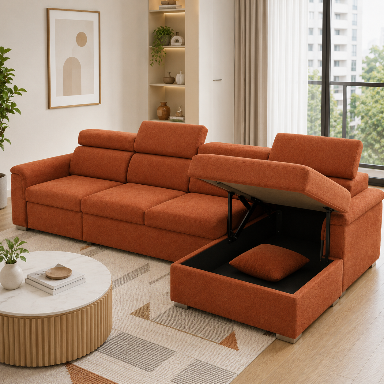 Brenique Fabric Sofa Bed (Water Repellent & Pet Friendly)
