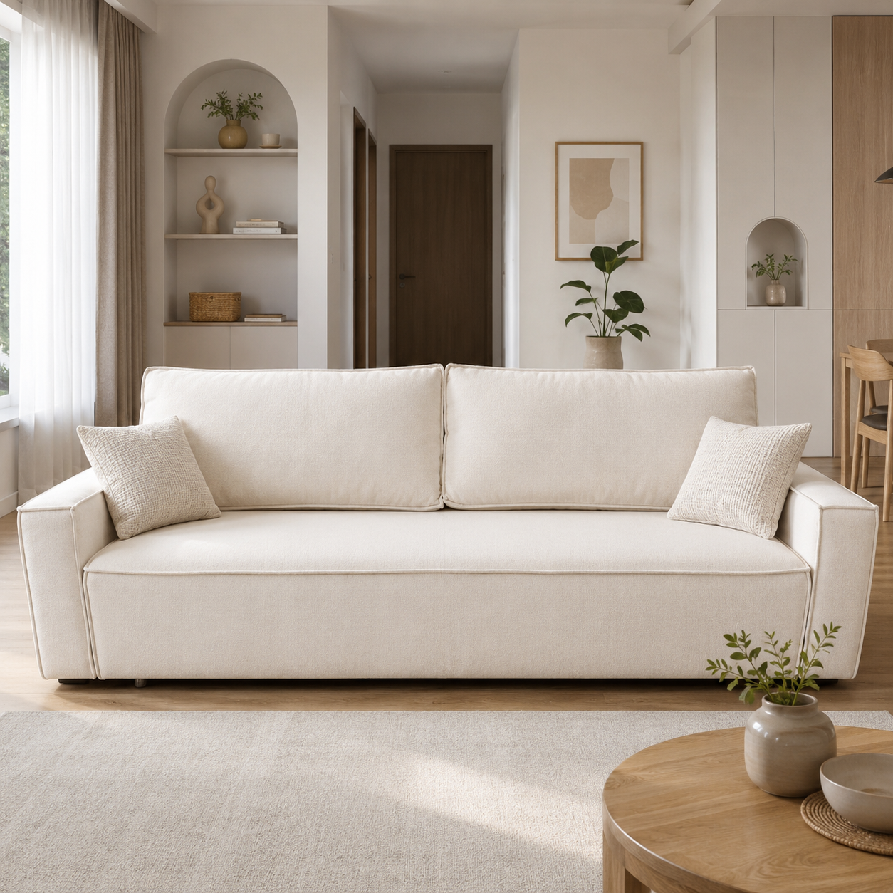 Pavero Fabric Sofa Bed (Water Repellent & Pet Friendly)