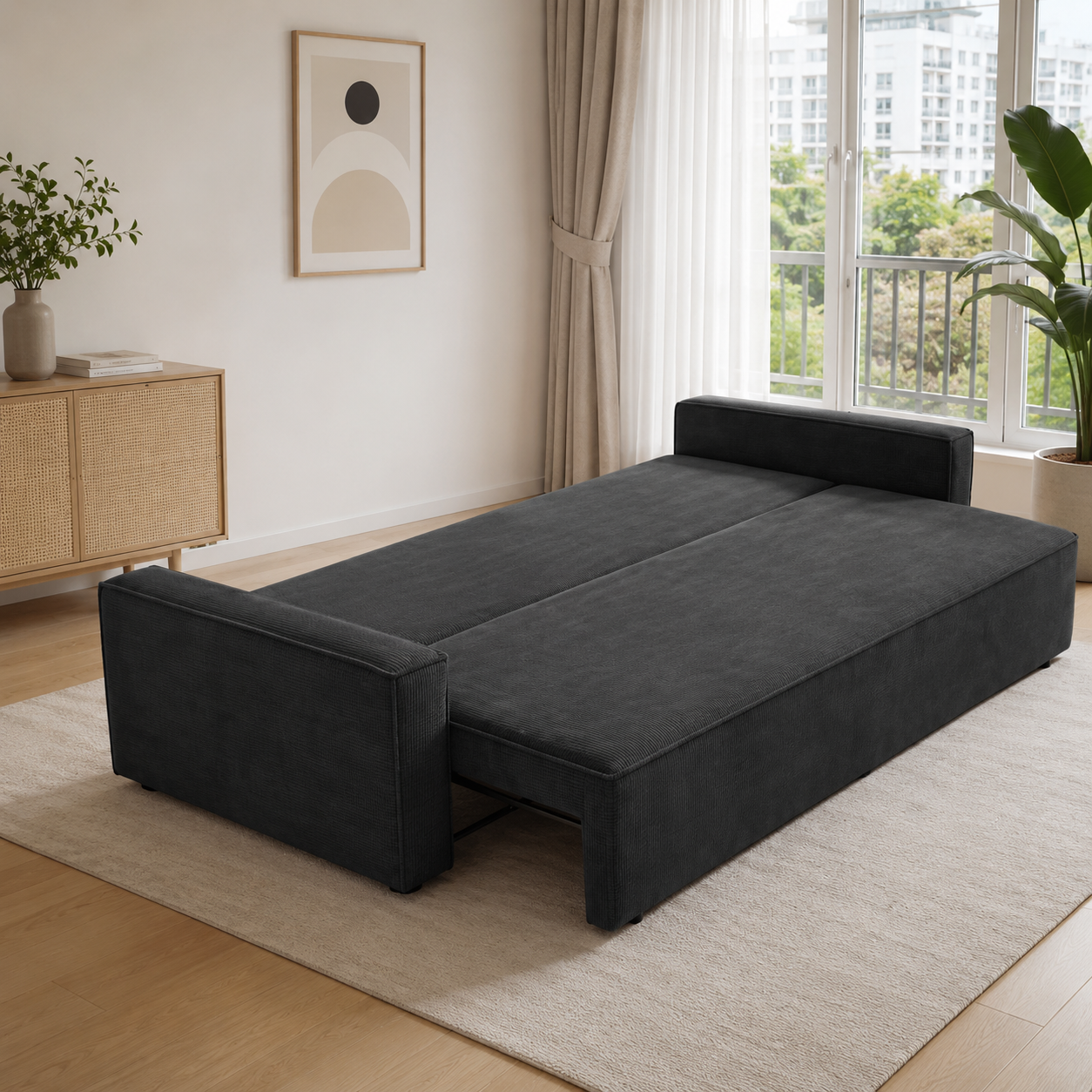 Pavero Fabric Sofa Bed (Water Repellent & Pet Friendly)