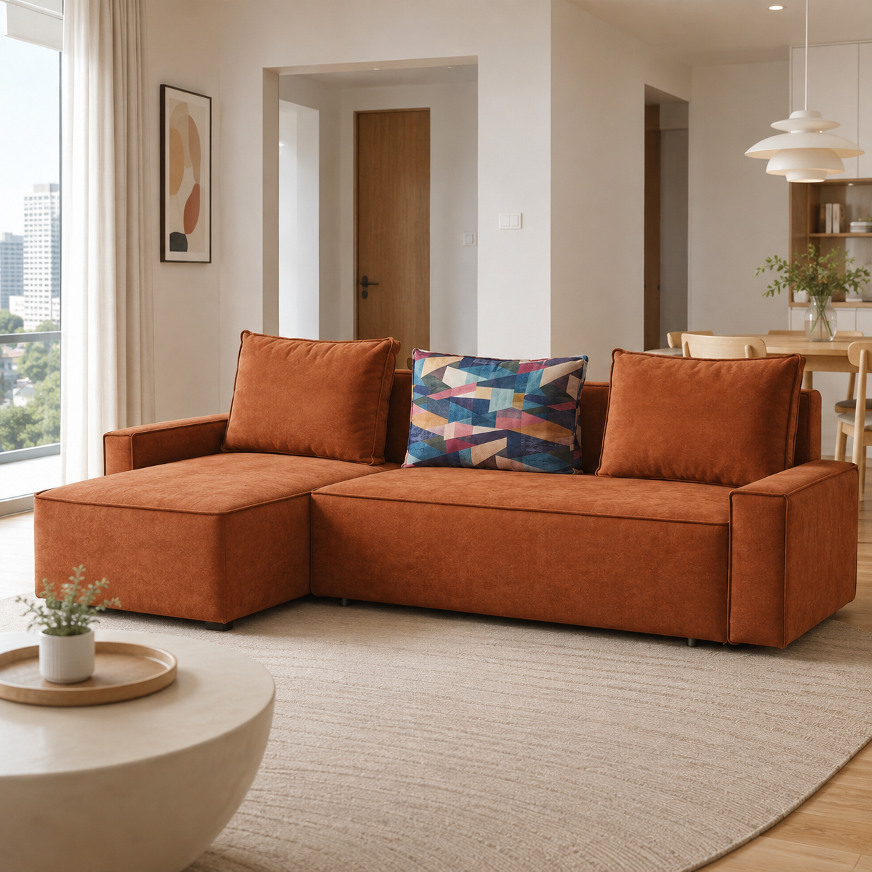 Asterin Fabric Sofa Bed (Water Repellent & Pet Friendly)