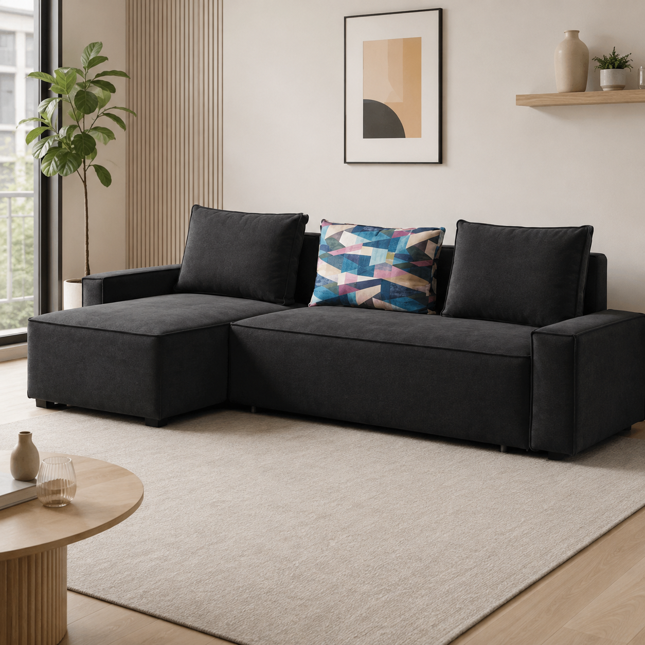 Asterin Fabric Sofa Bed (Water Repellent & Pet Friendly)