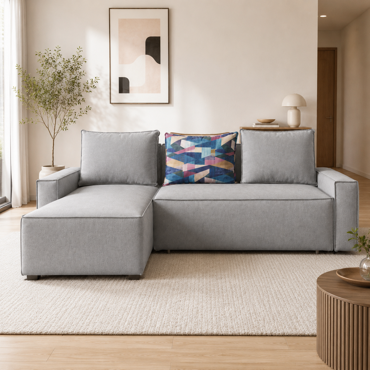 Asterin Fabric Sofa Bed (Water Repellent & Pet Friendly)