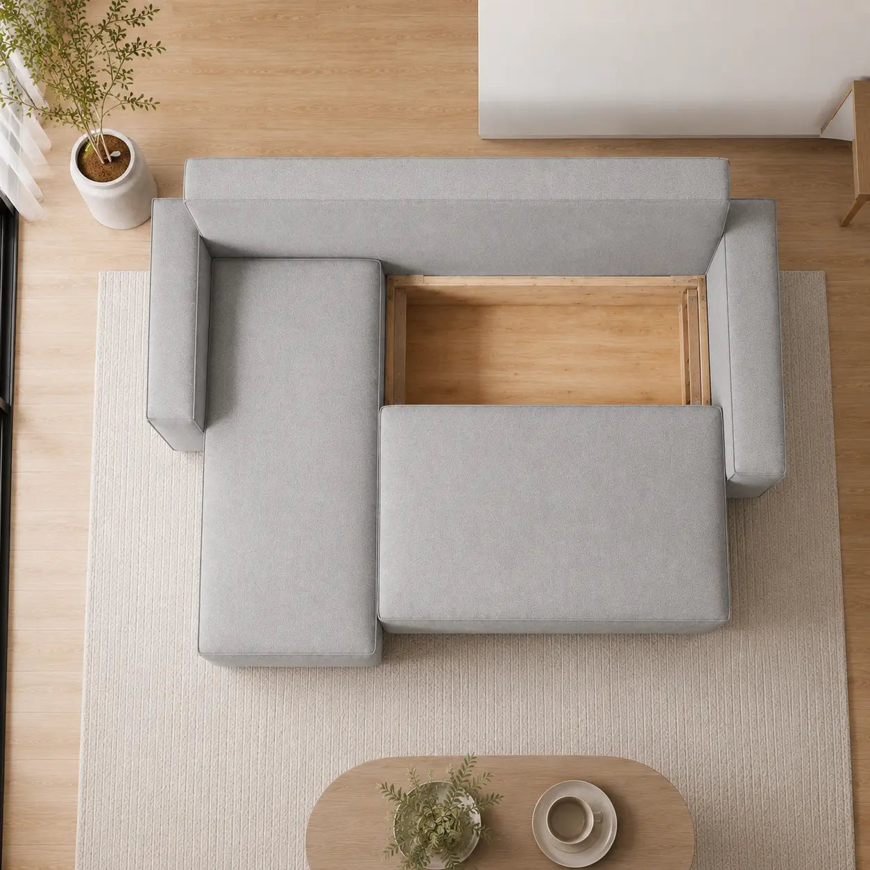 Asterin Fabric Sofa Bed (Water Repellent & Pet Friendly)