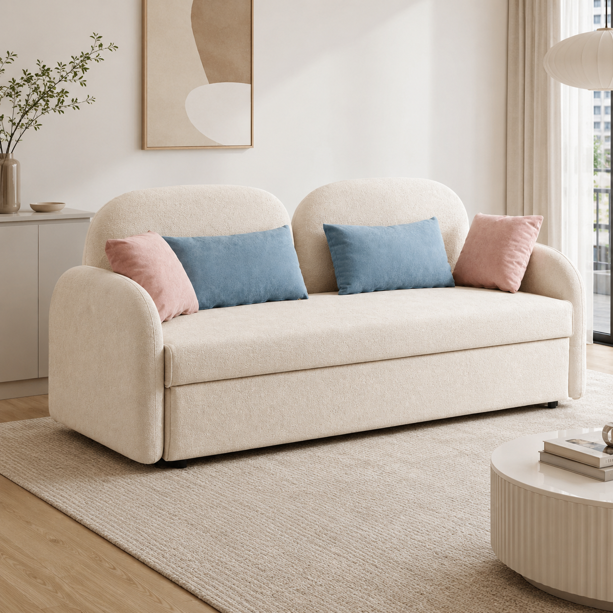Helvian Fabric Sofa Bed (Water Repellent & Pet Friendly)
