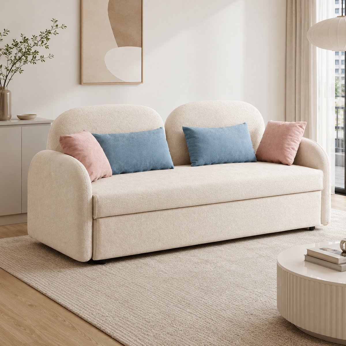 Helvian Fabric Sofa Bed (Water Repellent & Pet Friendly)