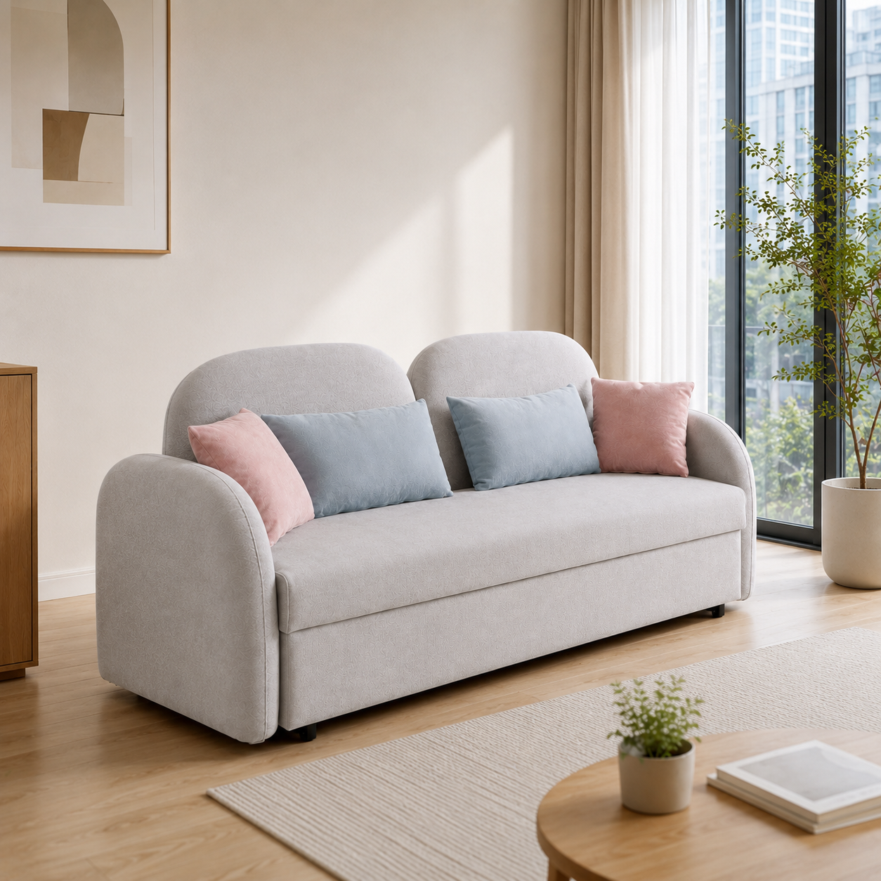 Helvian Fabric Sofa Bed (Water Repellent & Pet Friendly)