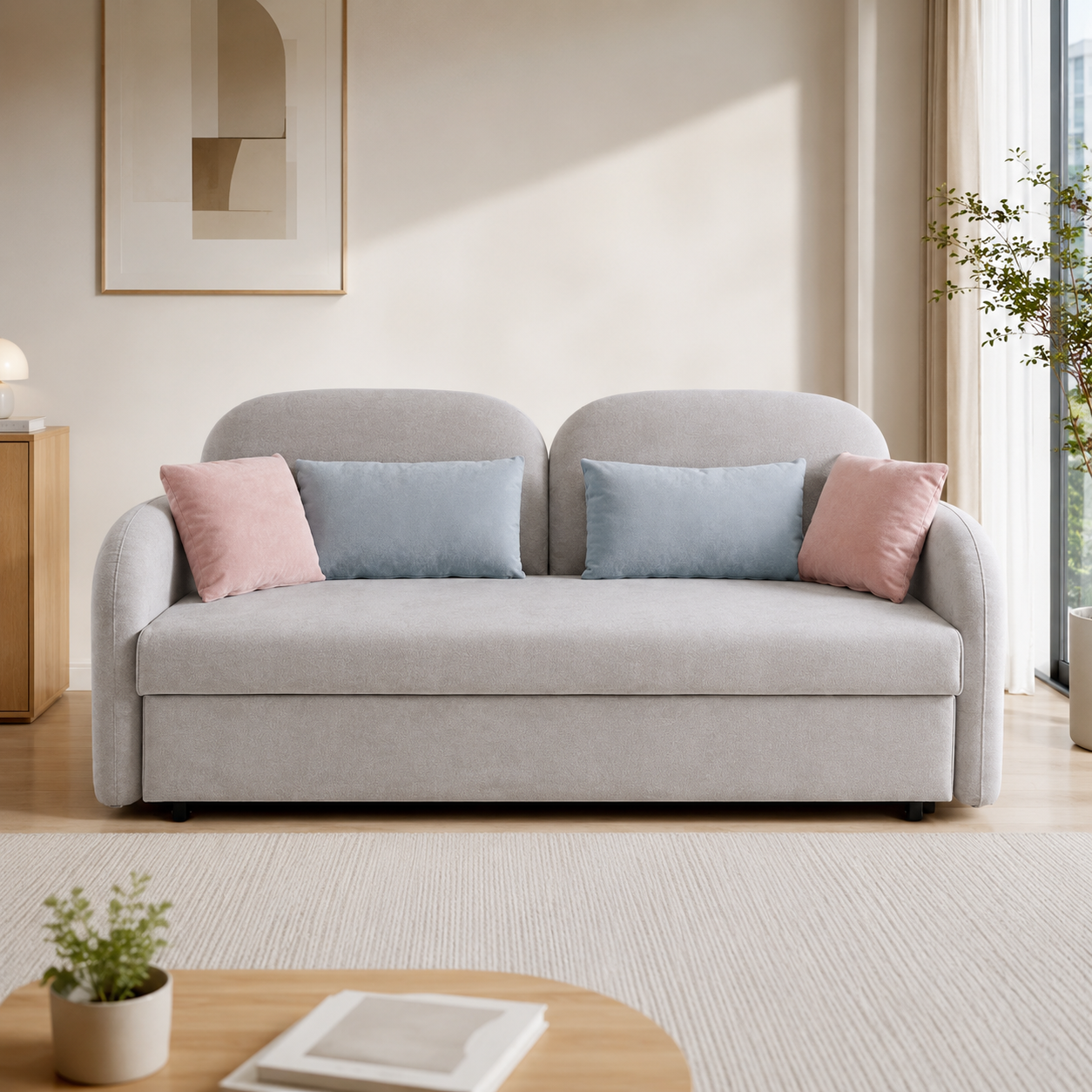 Helvian Fabric Sofa Bed (Water Repellent & Pet Friendly)