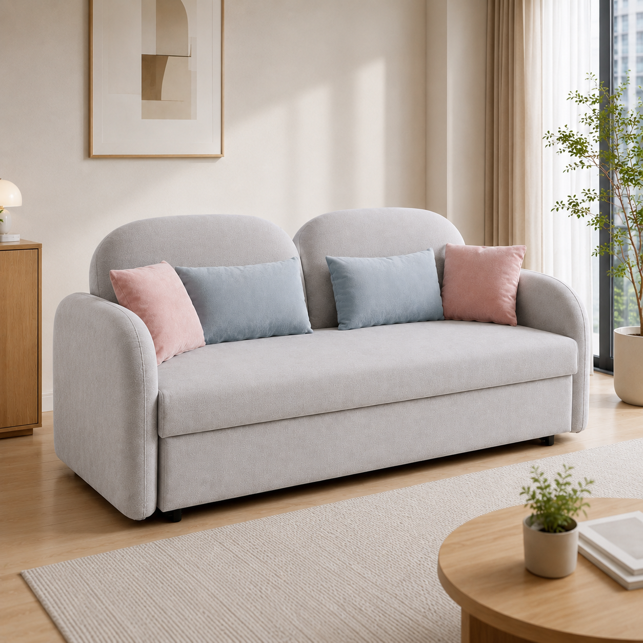 Helvian Fabric Sofa Bed (Water Repellent & Pet Friendly)