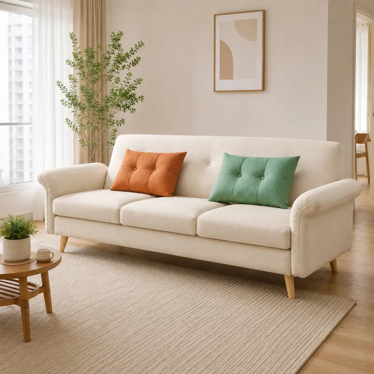Nerelle Fabric Sofa Bed (Water Repellent & Pet Friendly)