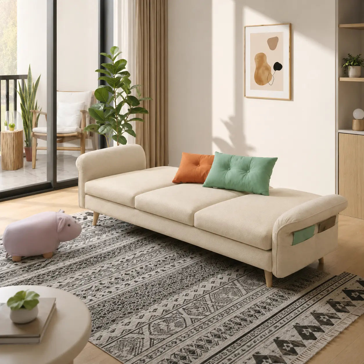 Nerelle Fabric Sofa Bed (Water Repellent & Pet Friendly)
