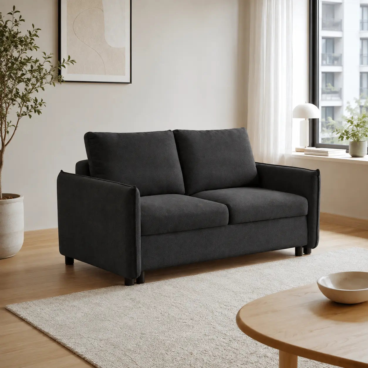 Mirelto Fabric Sofa Bed (Water Repellent & Pet Friendly)