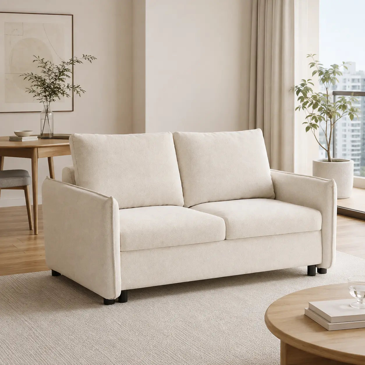 Mirelto Fabric Sofa Bed (Water Repellent & Pet Friendly)