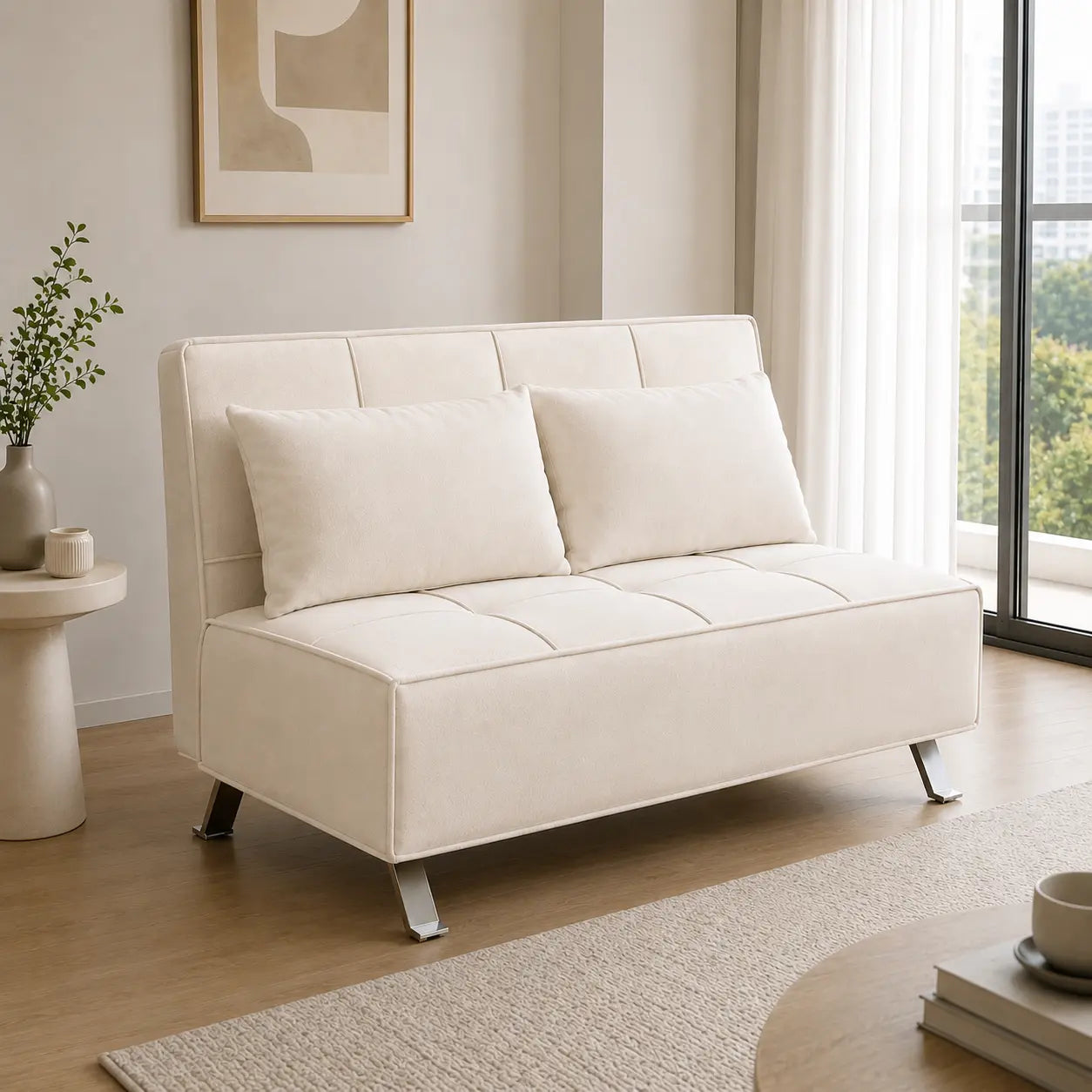 Viresto Fabric Sofa Bed (Water Repellent & Pet Friendly)