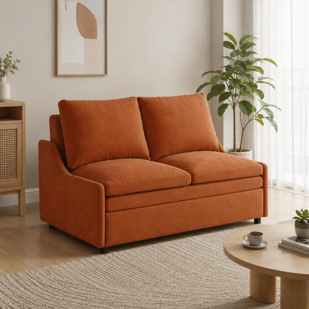 Falerin Fabric Sofa Bed (Water Repellent & Pet Friendly)