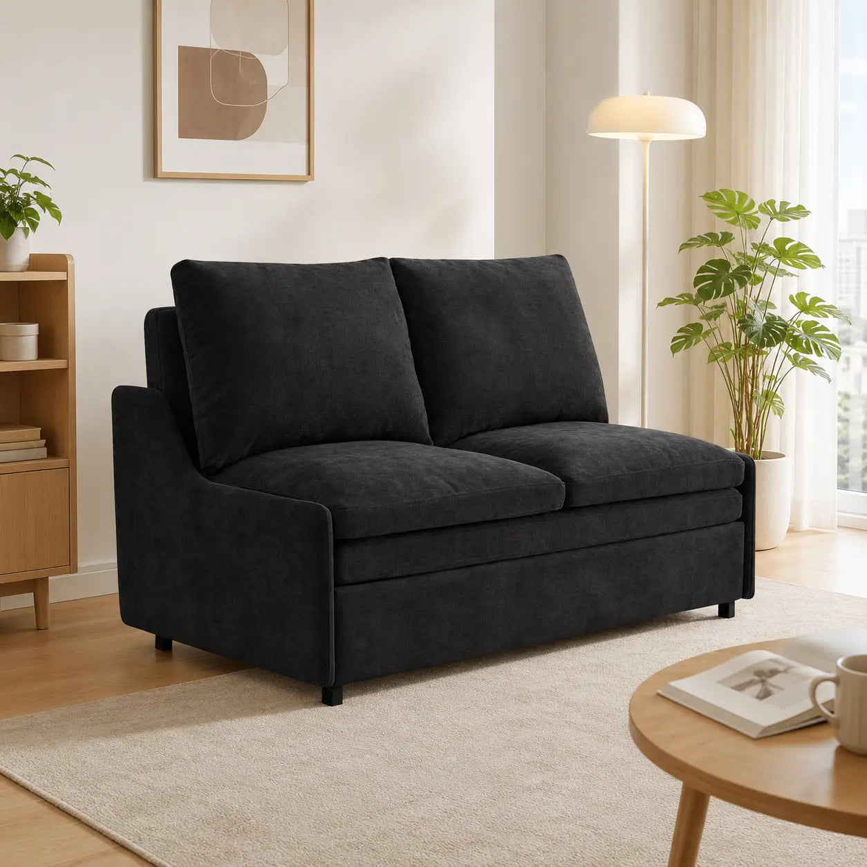 Falerin Fabric Sofa Bed (Water Repellent & Pet Friendly)