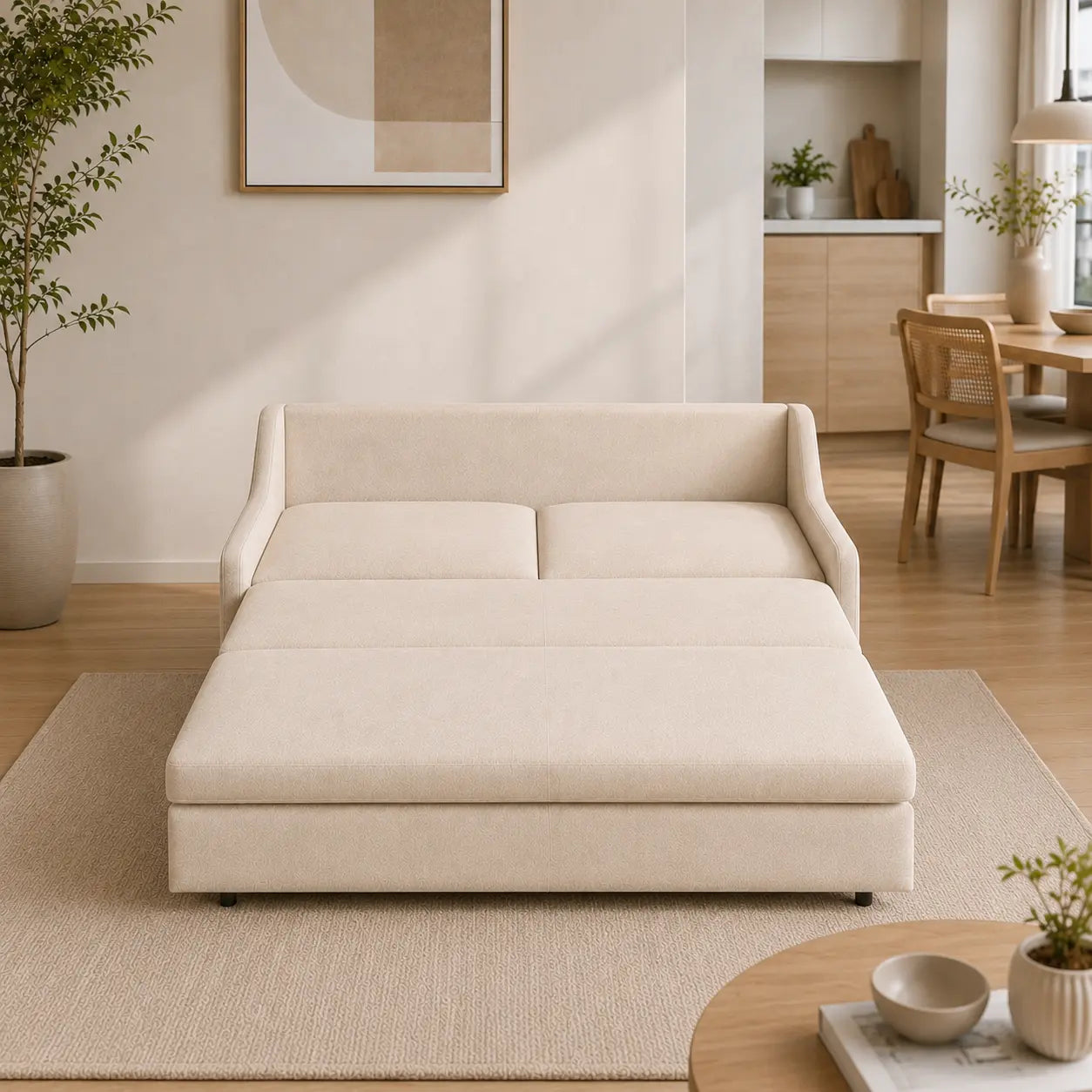 Falerin Fabric Sofa Bed (Water Repellent & Pet Friendly)