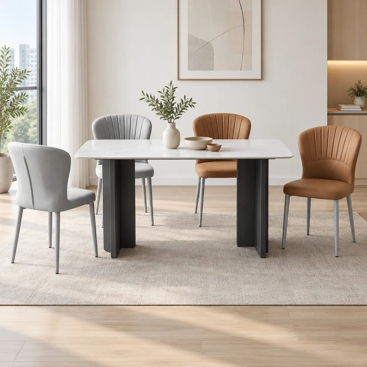 Meravia Dining Set (1+4)