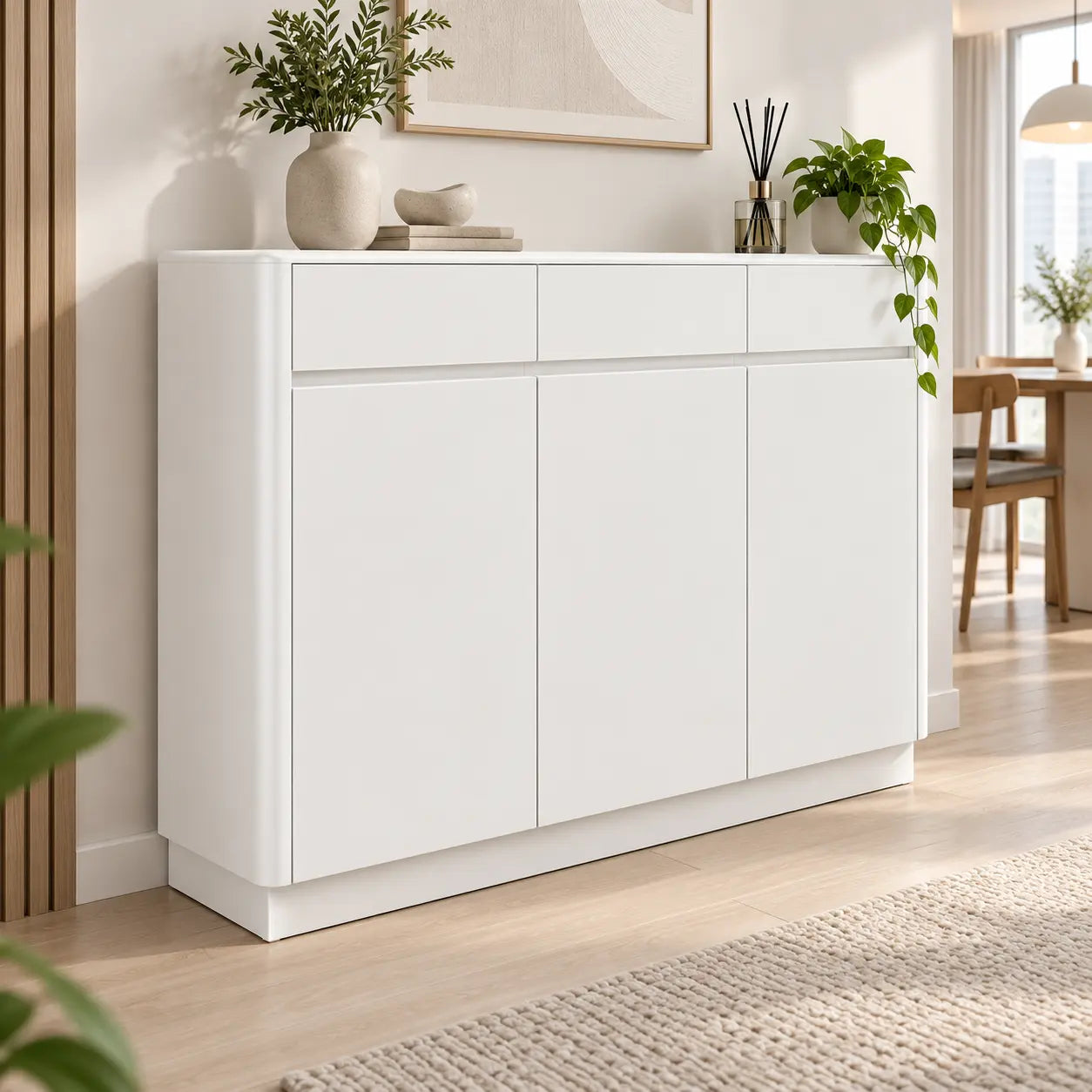 Jovora 3-Door Shoe Cabinet (120.5cm)
