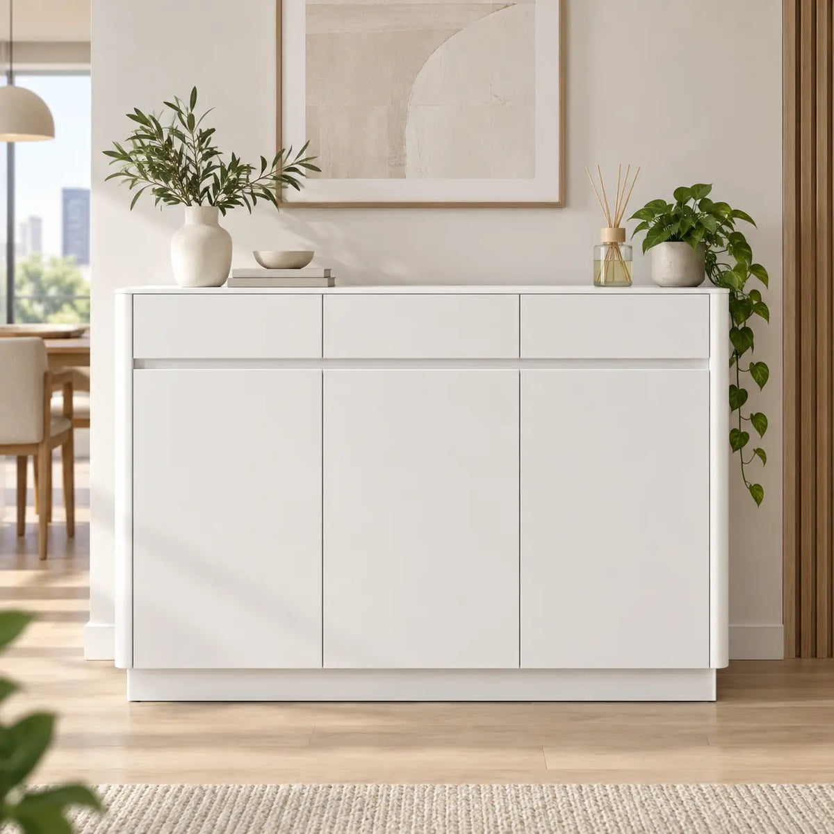 Jovora 3-Door Shoe Cabinet (120.5cm)