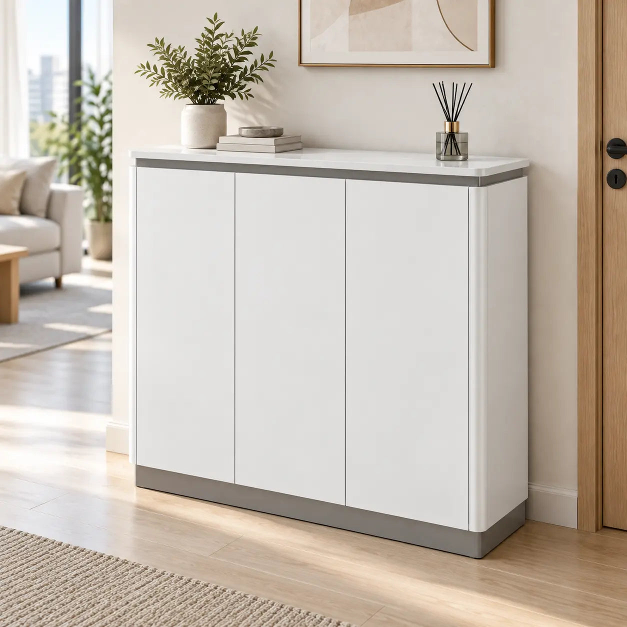 Taviona 3-Door Shoe Cabinet (105cm)