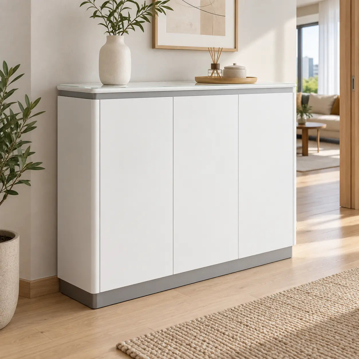 Taviona 3-Door Shoe Cabinet (120.5cm)