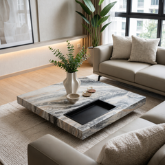 Aurevia Luxury Stone Box Coffee Table