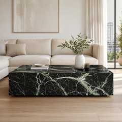 Fiorenne Luxury Stone Prada Green Coffee Table