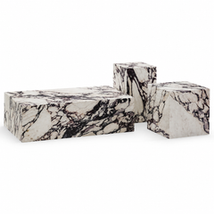 Jorevia Luxury Stone Coffee Table Set