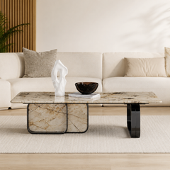 Pervelle Luxury Stone Carrara Coffee Table