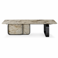 Pervelle Luxury Stone Carrara Coffee Table
