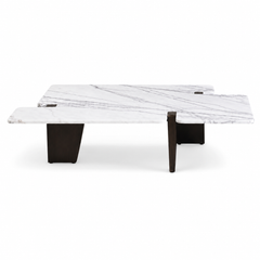 Orlisse Luxury Stone Jacob White Coffee Table